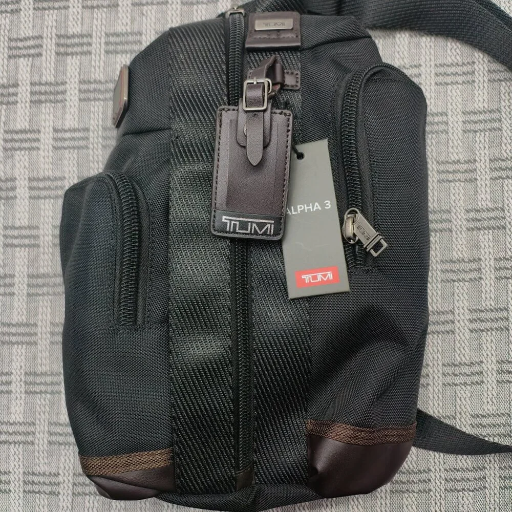 NWT Tumi Alpha Bravo Monterey Black Anti-Theft Sling | Tactical Crossbody Bag - Picture 2 of 10